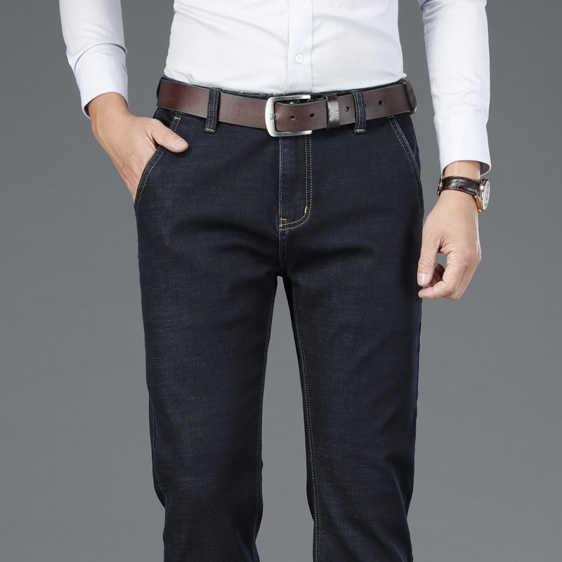 老爷车(laoyeche)秋冬季款男裤直筒牛仔裤 男商务青年大码弹力男装长裤子男士牛仔裤