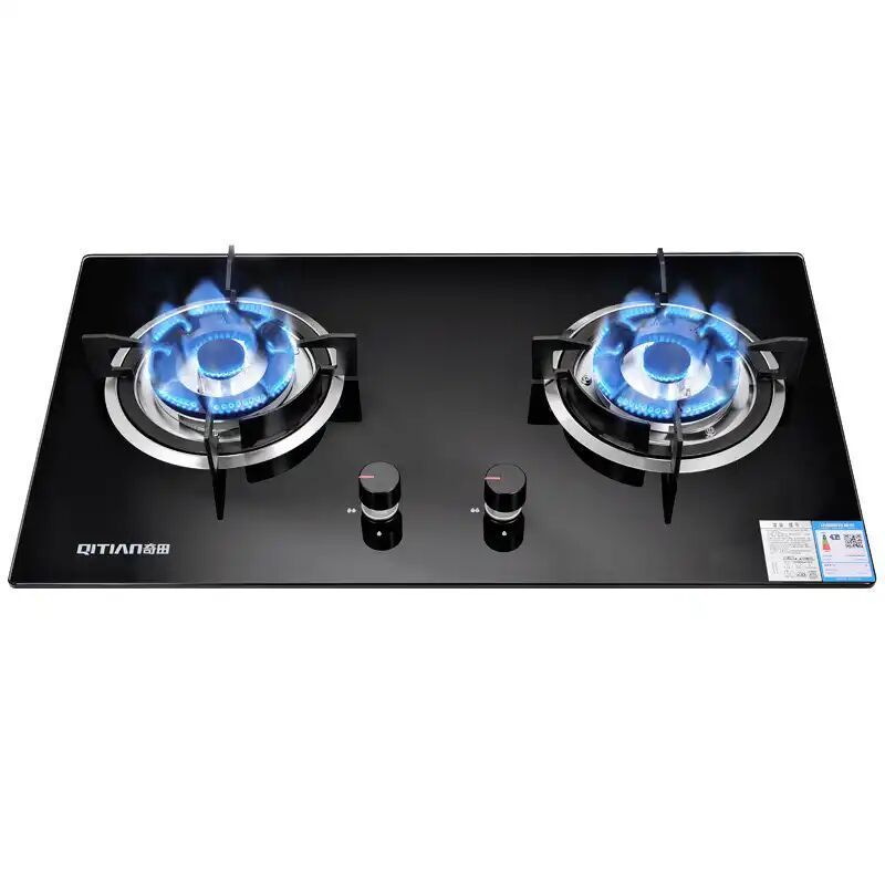 奇田(QiTian)燃气灶煤气灶台嵌两用灶具 5.0kw盛焰爆炒火力 钢化玻璃 快速点火 天然气JZT-A18-16