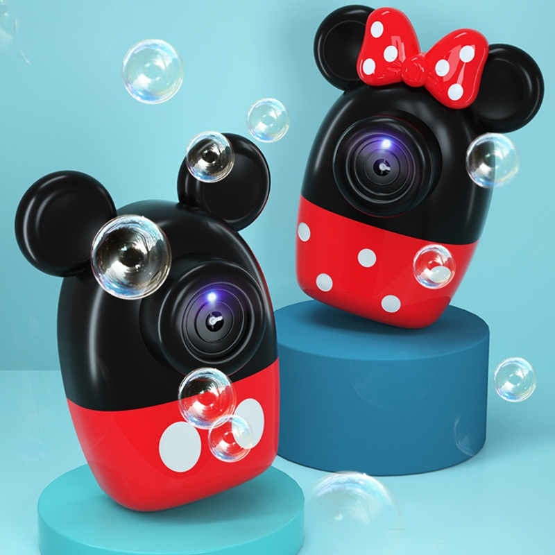 迪士尼泡泡机米奇照相机儿童手持ins少女心网红全电自动吹泡玩具