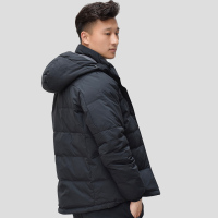 中国李宁(LI-NING)运动羽绒服男士2018秋冬训练系列休闲时尚短款连帽防风保暖羽绒服常规款上衣外套