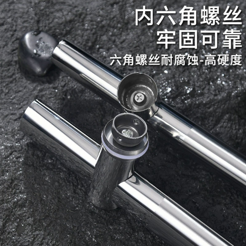 红鲸鱼 玻璃门拉手 圆管中砂玻璃门扶手 简约门把手(800*600)组高清大图