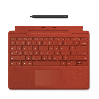 微软Surface Pro X 平板电脑二合一键盘盖 波比红+Slim Pen 超薄触控手写笔 适用Pro 8和Pro