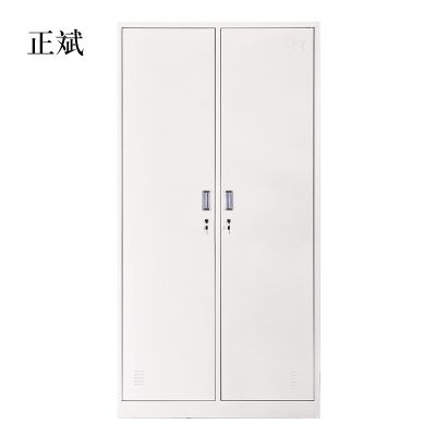 正斌加厚二门钢制更衣柜员工柜铁皮职工储物柜带锁存包柜鞋柜多门柜子二门钢制更衣柜 二门钢制更衣柜