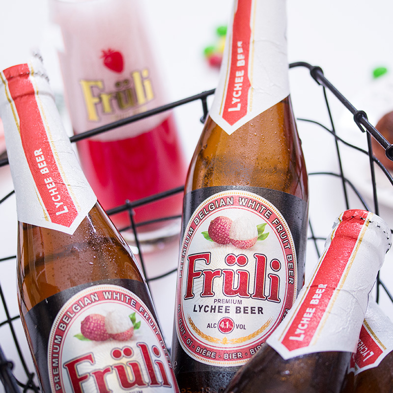 比利时芙力荔枝啤酒进口精酿Fruli诱惑水果330ml*6瓶高清大图