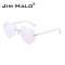 JIM HALO太阳镜女款男款时尚ins风街拍网红同款炫彩心形镜片新款防辐射金属框潮墨镜ZT3506