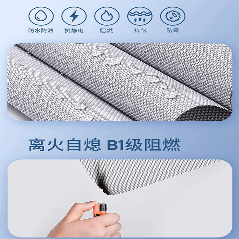 聚盛恒远 2074BO系列B1级 阳光面料全遮光隔热防晒窗帘办公室升降帘高清大图