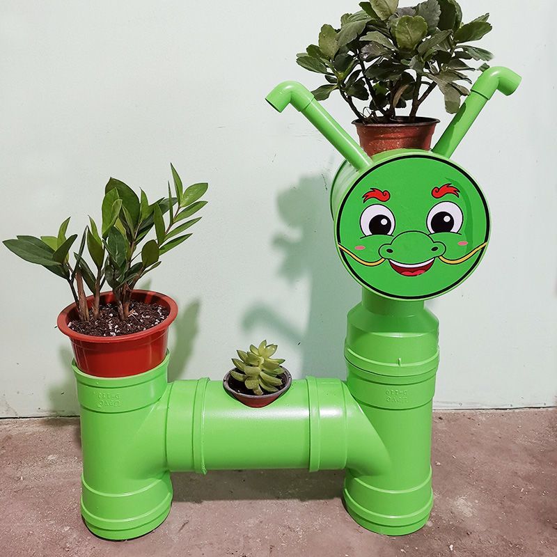 创意卡通动物装饰花架户外园林庭院别墅花盆多肉花架幼儿园摆件