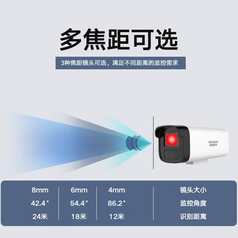 海康威视(HIKVISION) 200万POE监控摄像头 DS-IPC-B12HV3-IA(PoE) 8MM(单位:个)