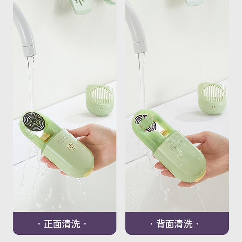 生活元素果蔬清洗机家用洗菜机蔬菜水果食材净化机器去农残清洗机消毒神器 无线便携Y9 浅绿色 其他颜色请备注