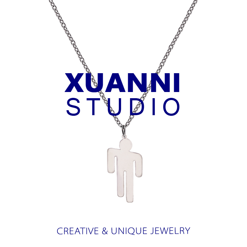 chunmi人形土酷蹦迪项链卫衣链子配饰碧梨billie网红同款小人吊坠潮