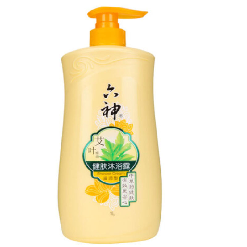六神 沐浴露 沐浴露套装清新滋润1L+艾叶滋润1L+赠沐浴露100ml*2