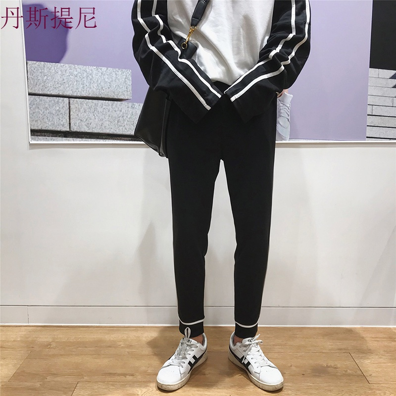 男士裤子韩版潮流休闲九分裤青少年学生宽松百搭港风新款哈伦裤