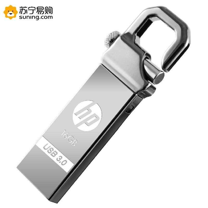 惠普（HP）16GB USB3.0 U盘 x750w 金属黑 高速安全金属钩头优盘