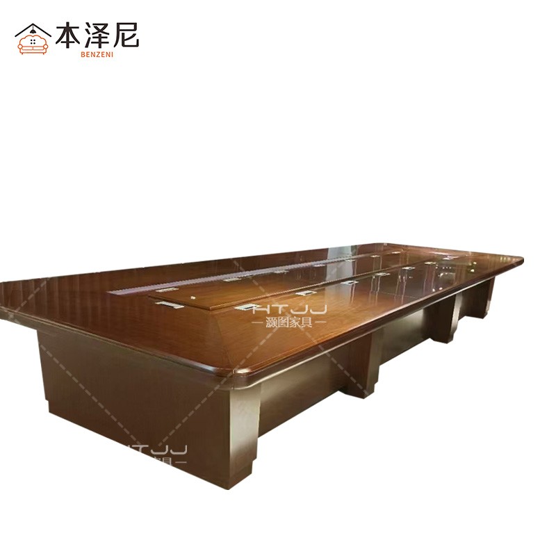 本泽尼 会议桌 油漆会议桌(按米)HTX-YQ880 2000*760mm 米高清大图