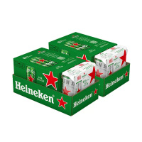 喜力(Heineken)经典啤酒(330ml*12听+星银330*3听 )*2箱 一共30罐 大规格整箱囤货
