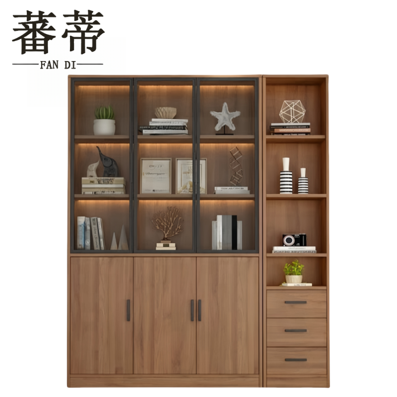 蕃蒂办公书柜1.6米台高清大图