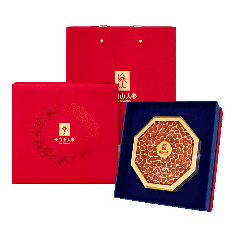 长白山人参参排片参味浓郁厚薄均匀入口回甘质地紧实礼盒装100g
