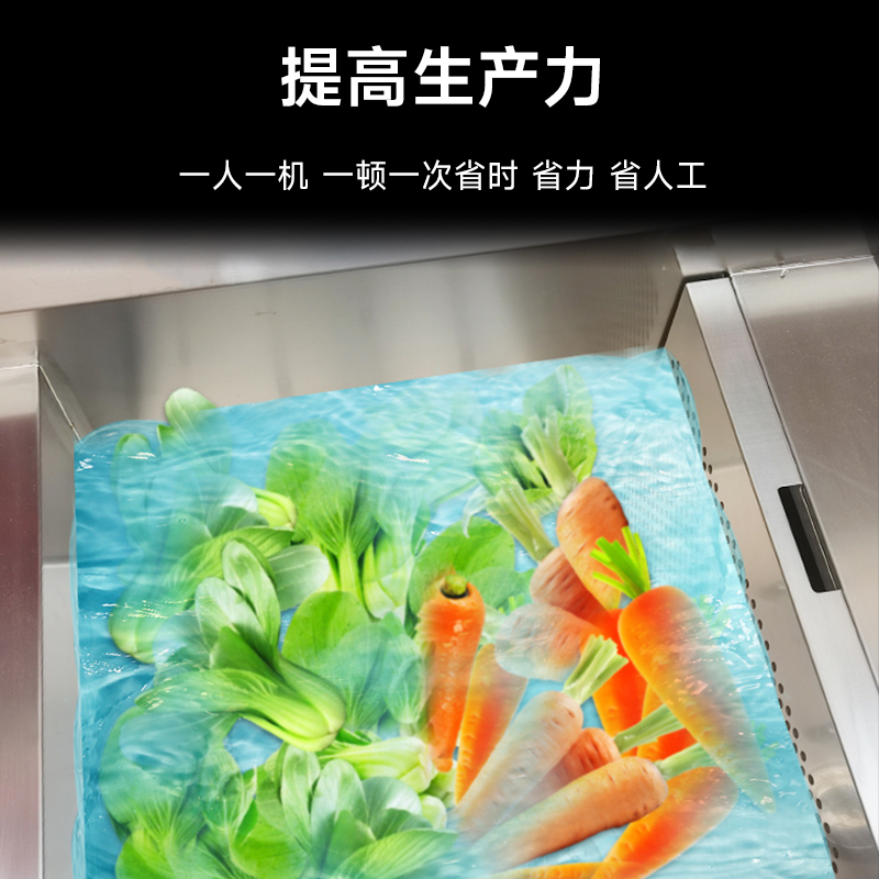 SOR松润 商用食材净化机 食堂配送中心食品加工厂用 TG2002DF单槽水触媒食材净化机1.5米180L高清大图