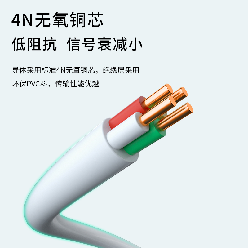 博扬(BOYANG)室内4芯电话线 3类一对无氧铜电缆 4*0.4 RJ11工程语音线缆200米/卷