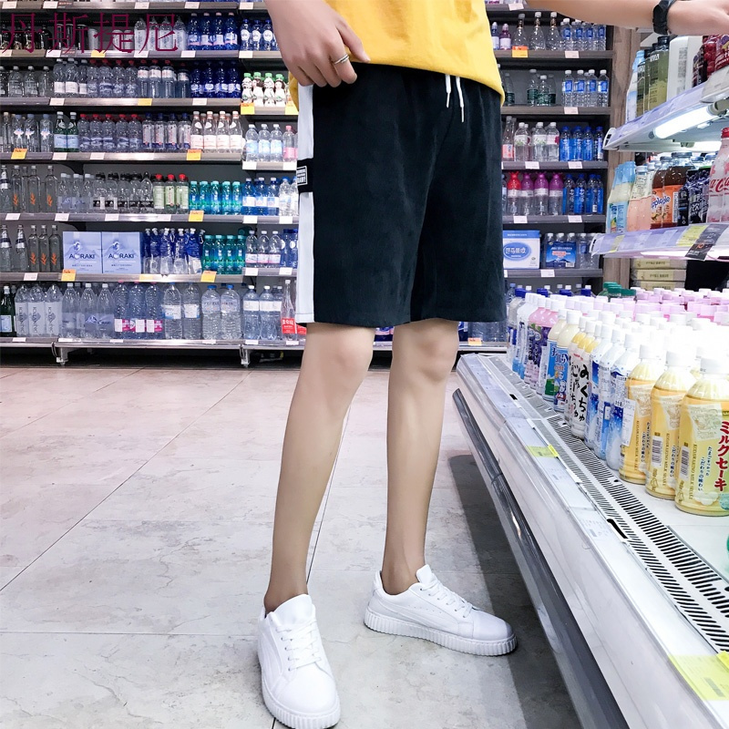 男士短裤休闲马裤韩版潮流修百搭薄款沙滩裤中裤子新款2018五分裤