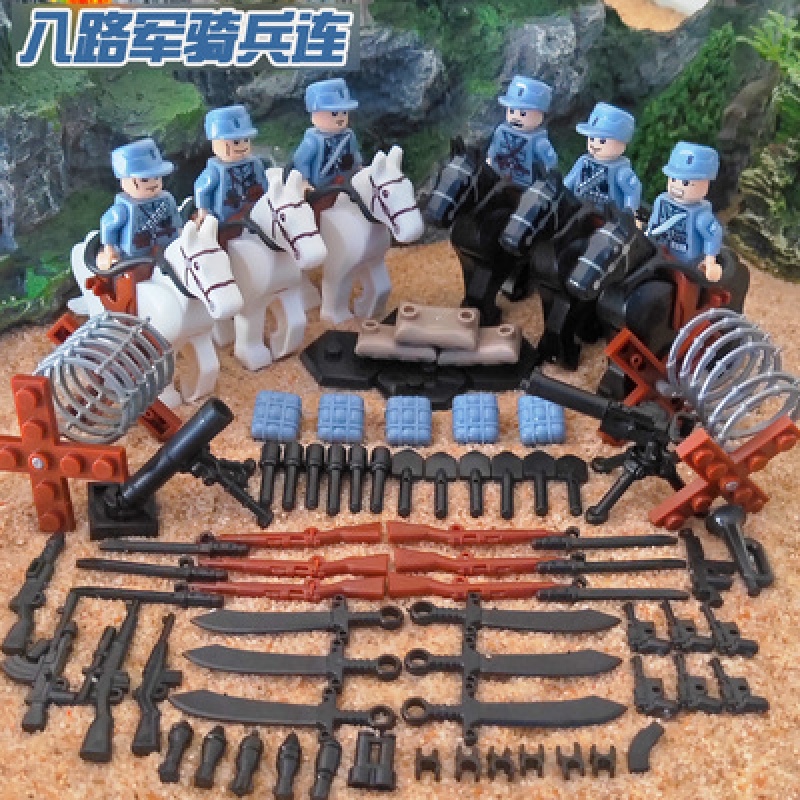 聪明的顺溜男孩拼装玩具积木军事部队坦克飞机武器兼容乐高 火线之坚守阵地送小底板高清大图