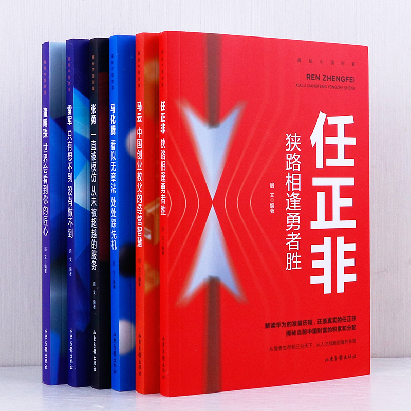 [正版]揭秘中国财富全6册 知名企业家任正非马云马化腾雷军董明珠张勇 商界人物创业企业管理书籍 华为任正非内部讲话励志