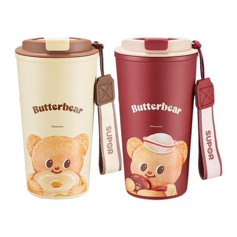 苏泊尔泡饮杯500ml曲奇小熊系列KCV50DW10(颜色随机)