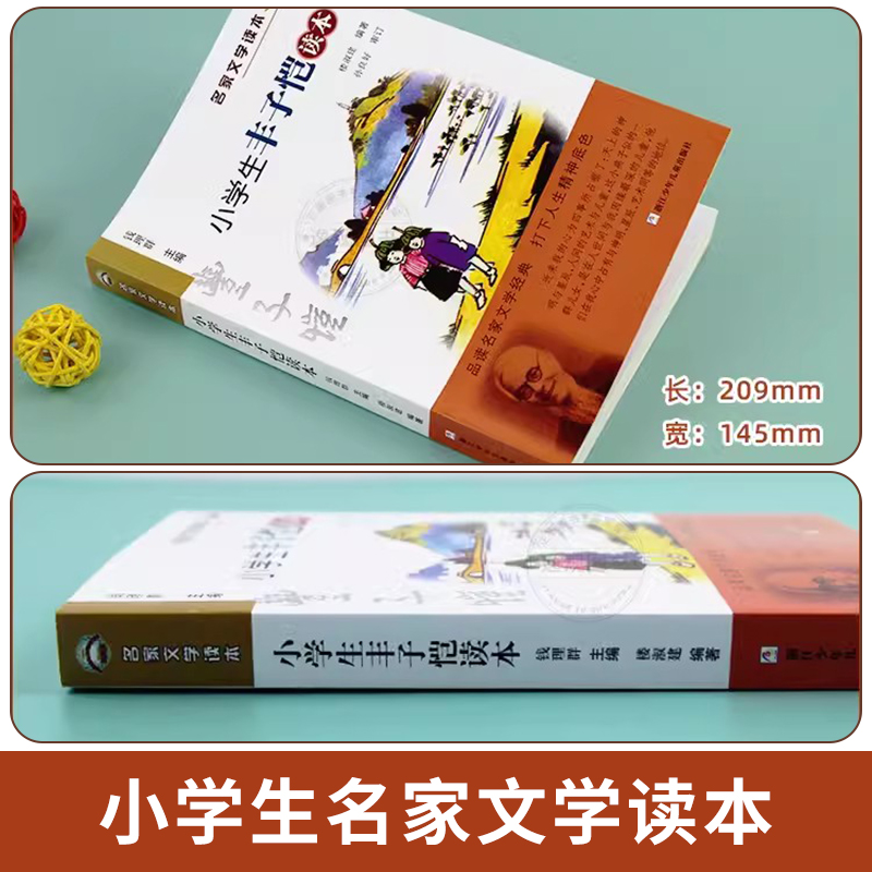 小学生老舍读本 [正版]小学生丰子恺读本文学名家作品精选 三四五六年级必读课外书丰子恺散文集缘缘堂随笔白鹅漫画故事儿童文高清大图