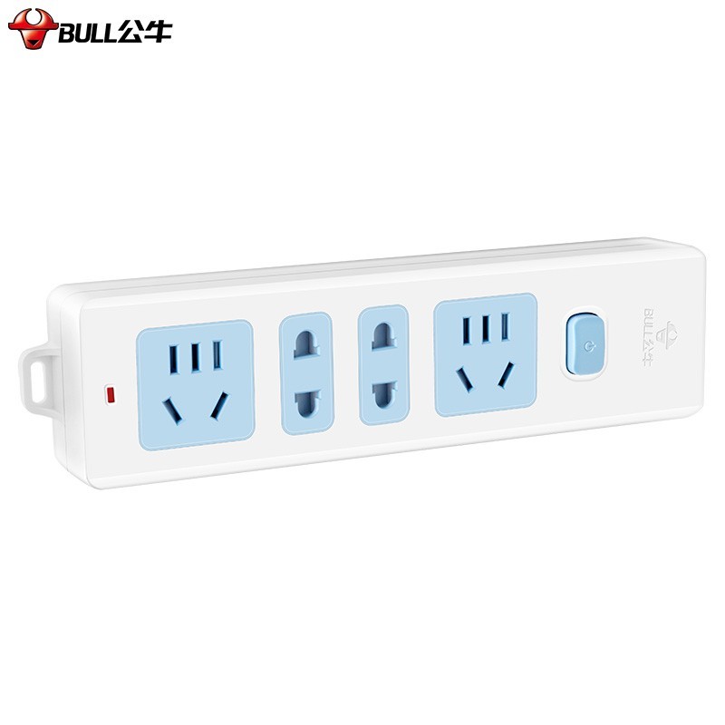 公牛 插座 新国标/插线板/插排/排插/接线板/拖线板/自行接线/无插头无电源线 GN-407W 4位总控 无线高清大图