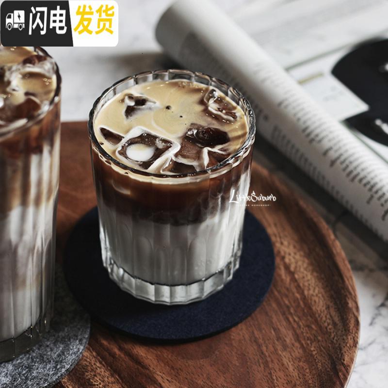 三维工匠小西郊 复古玻璃杯 ins冰咖啡杯 古典冰拿铁 冰美式杯 威士忌酒杯 200(矮细)咖啡器具高清大图