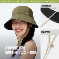 蕉下女士侧脸防晒黑胶渔夫帽BM714