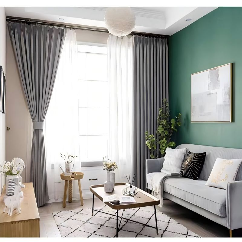 梦佳莉遮光阻燃窗帘 颜色可选 SY-TJ0052 1*2.7 米高清大图