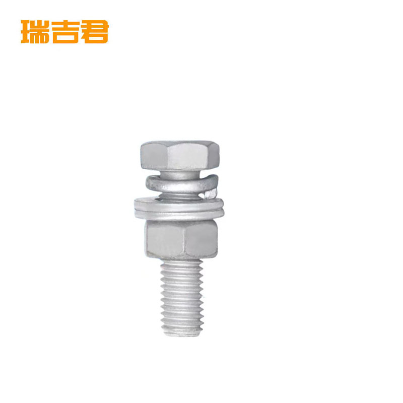 瑞吉君 镀锌穿钉带帽 带垫片带母 M16*75mm 套高清大图