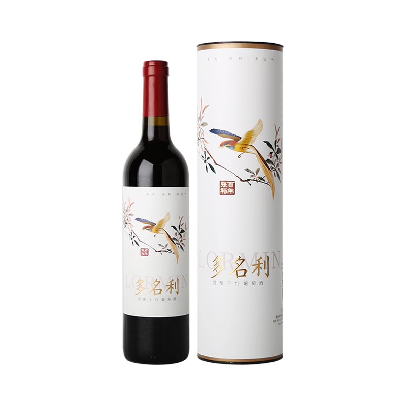 张裕多名利特混酿赤霞珠美乐干红葡萄酒红酒单瓶圆筒喜上眉梢
