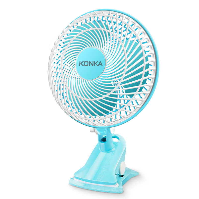 康佳konka电风扇迷你学生宿舍床上小风扇家用办公台式扇床头夹扇浅