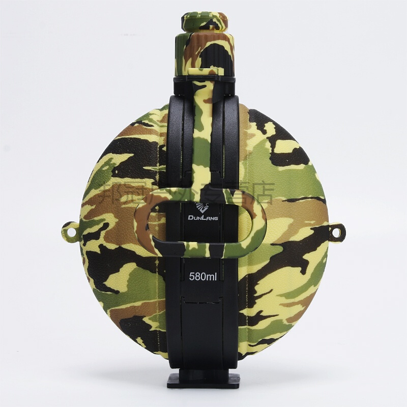户外水壶便携水壶军迷用品侧折叠水杯迷彩软水壶扁形登山水壶