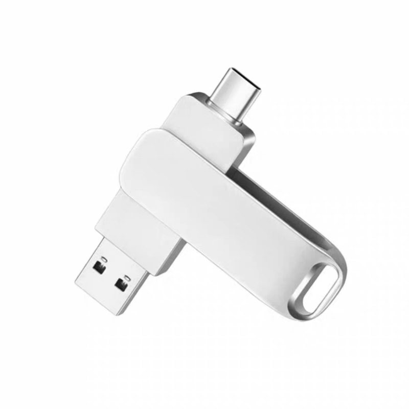 迅乘 UK64 双接口旋转优盘 USB3.2 U盘 64GB 1个 银色高清大图