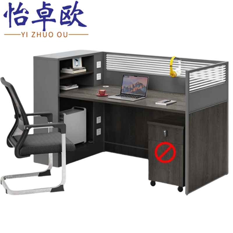 怡卓欧办公桌单人含椅组高清大图