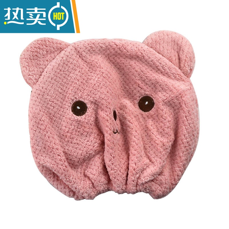 敬平卡通干发帽擦头发快干毛巾帽包头巾吸水速干加厚睡帽型洗头女 白色高清大图