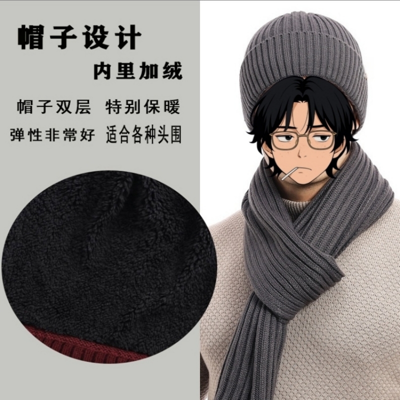 豫汉迎帽子围巾手套三件套高清大图