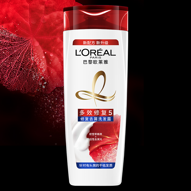 欧莱雅(L’OREAL)多效修复去屑洗发露400ml(适合受损发质成人,去屑洗发水)高清大图