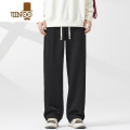 YANXUWP秋季黑色休闲卫裤男美式潮牌宽松直筒垂坠感阔腿裤子款