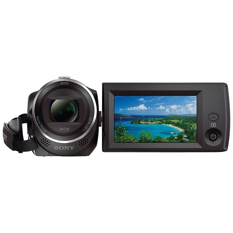 索尼HDR-CX405 高清数码摄像机套装(主机+原电+充电器+外置电源+64G内存卡2张+相机包+三角支架)