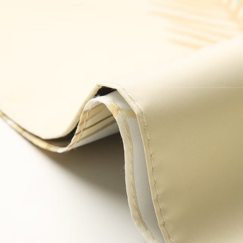 天堂防紫外线阳伞三折8K钢骨遮阳黑胶伞轻小便携折叠阳伞晴雨蕉叶(双层)伞下100CM高清大图