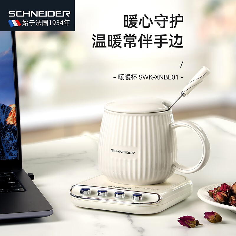 施耐德(Schneider)外出便携式多功能养生电炖暖暖杯 0.38L SWK-XNBL01