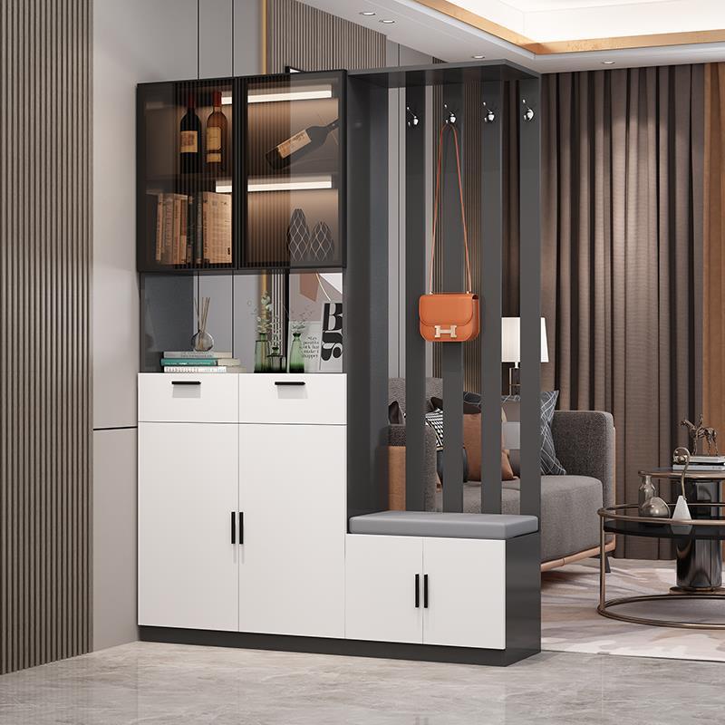 简约现代玄关柜轻奢酒柜鞋柜家用门口收纳一体隔断柜门厅柜置物架