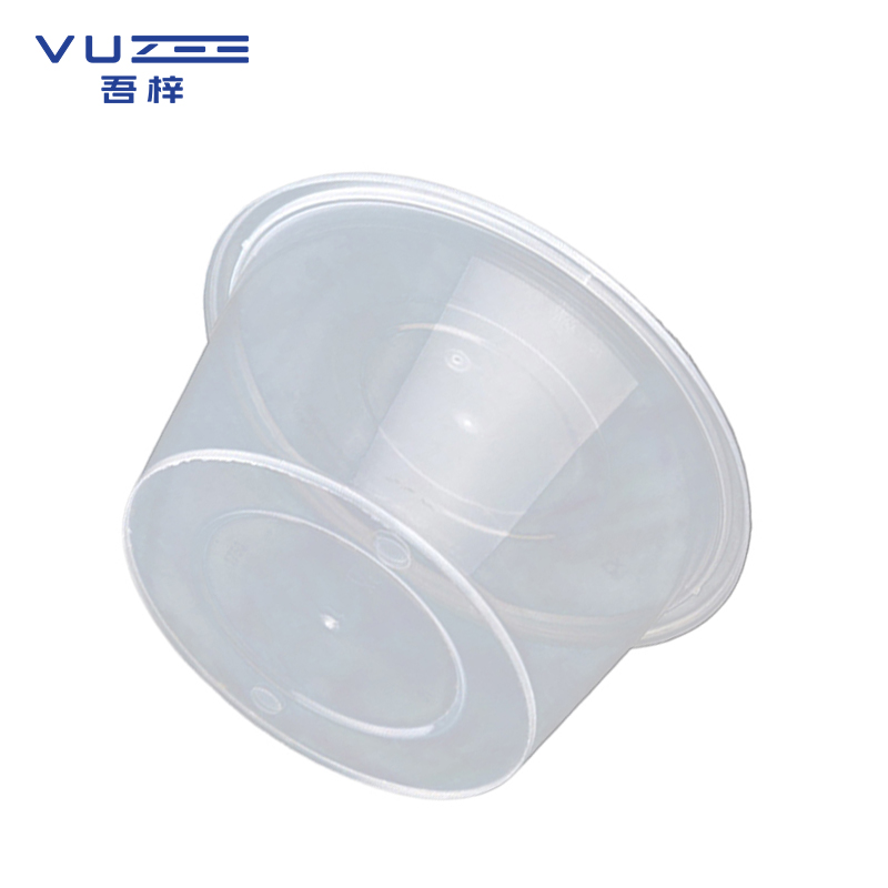 吾梓 一次性餐盒 透明圆形打包汤盒 1000ml*300个/箱高清大图