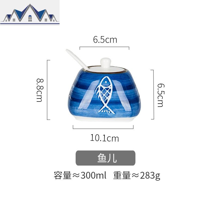 日式家用厨房调味品收纳盒盐罐味精调料罐子调料组合套装 三维工匠高清大图