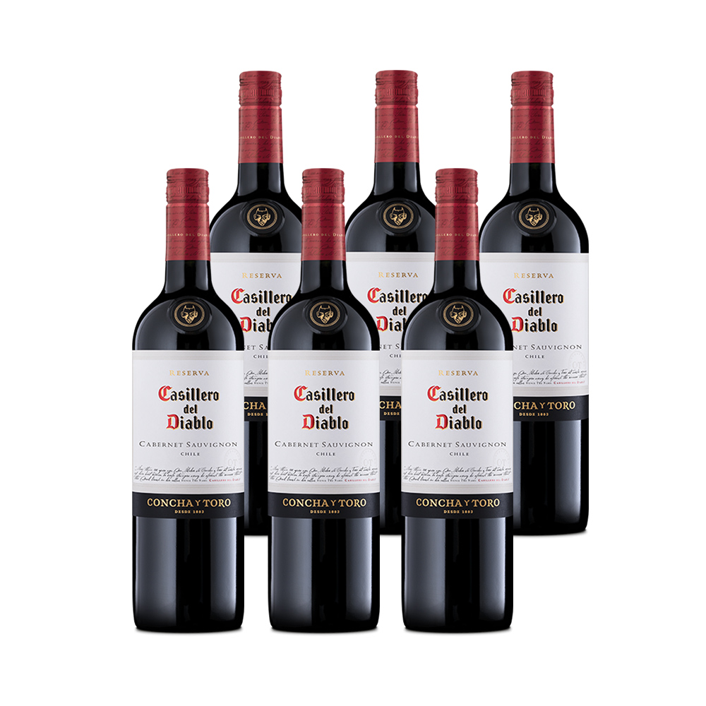 智利进口红酒 红魔鬼卡本妮苏维翁赤霞珠葡萄酒 750ml*6瓶