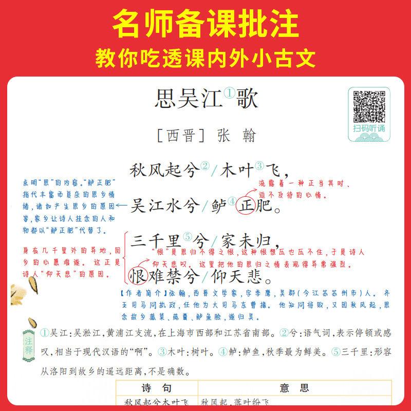 3年级 小学通用 [正版]小古文 小学语文小古诗文 一二三四五六年级必背古诗文 小学生必背古诗文 小古文通 人教版 小